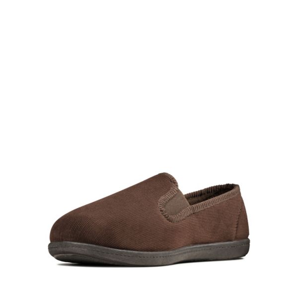 Clarks Mens King Twin Slippers Brown | CA-2139784